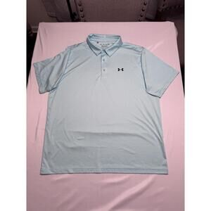 Under Armour Men's Performance Polo, Aqua Blue, Sz XXL